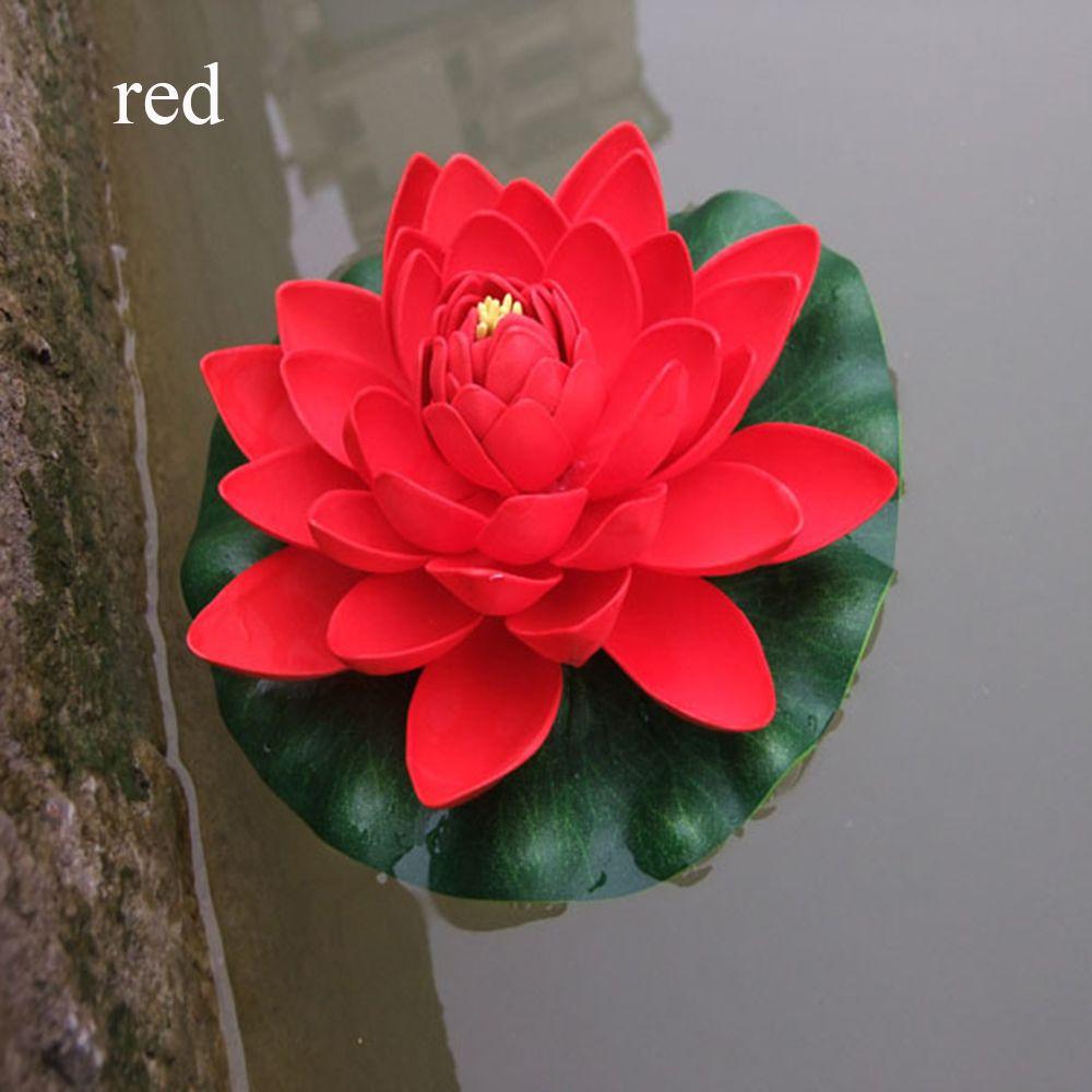 Plants Home Decoration Green Leaves Water Lily Simulation Artificial Lotus Flower Fake Plants