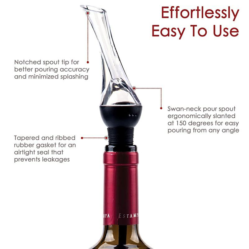 AIKARO Red Wine Aerator Pourer with Corkscrew