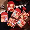 6Pcs Cartoon 2026 Horse Year Red Envelope Paper Red Pocket Cute Lucky Money Bag  Lunar New Year