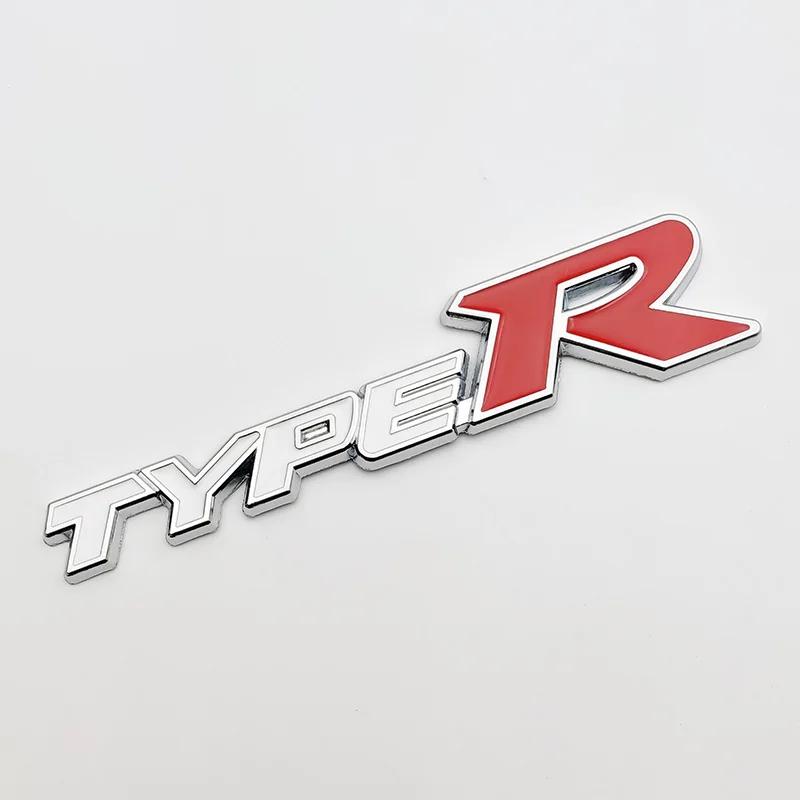 COT1 3D Metal Type S Logo Type R Emblem Letters Car Trunk Badge For Honda Accord Civic FK2 FN2 EP3 Type S R Sticker Accessories