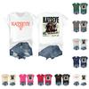 Women's Casual Printed T-shirt Round Neck Pullover Short Sleeve Top