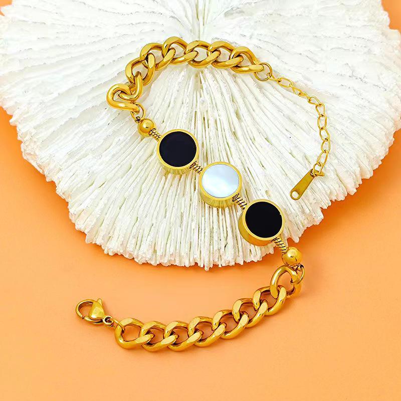 Женский модный браслет из титановой стали: Элегантный японский и корейский дизайн, Нержавеющая сталь с защитой от выцветания, Универсальные ювелирные изделия.