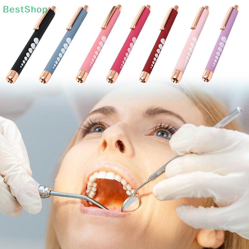 LED Medical Penlight Flashlight With Pupil Gauge Pocket Clip Pen Light For Doctor Nurse Diagnosis