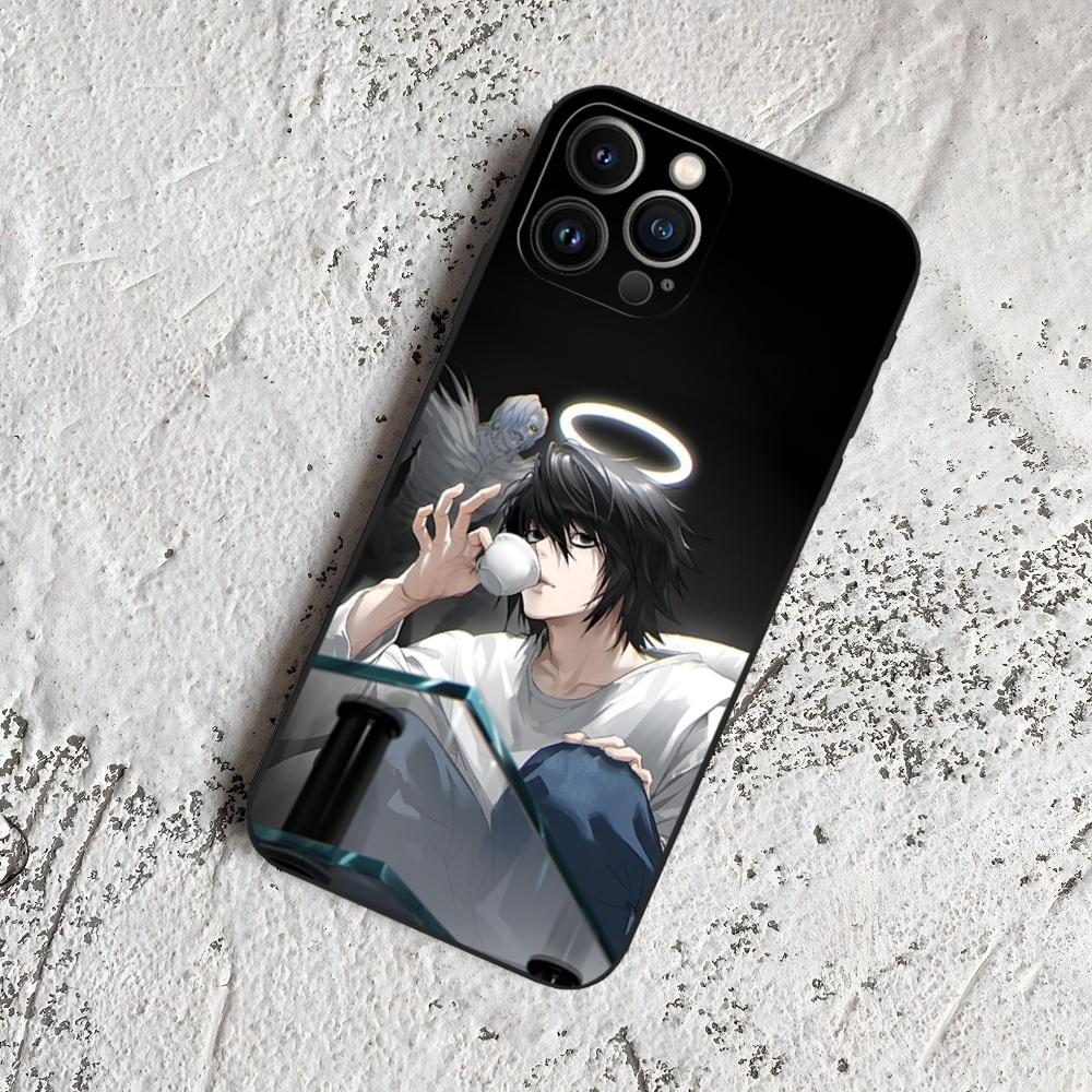 Чехол для телефона L-Lawliet Death Note для iPhone 17 Air 16 15 14 13 12 11 Pro Max Xr X Xs Mini Plus Черный Мягкий Силиконовый Чехол