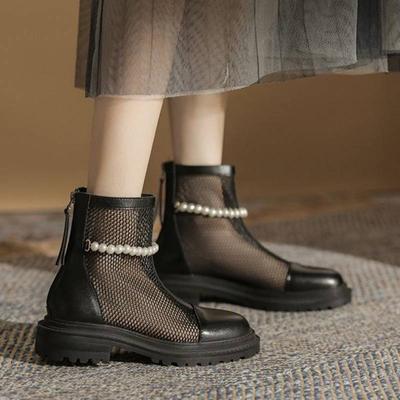 Женские летние ботинки, роскошные женские туфли на платформе до щиколотки, тренд 2024 года, удобные модные ботинки для походов на каблуке