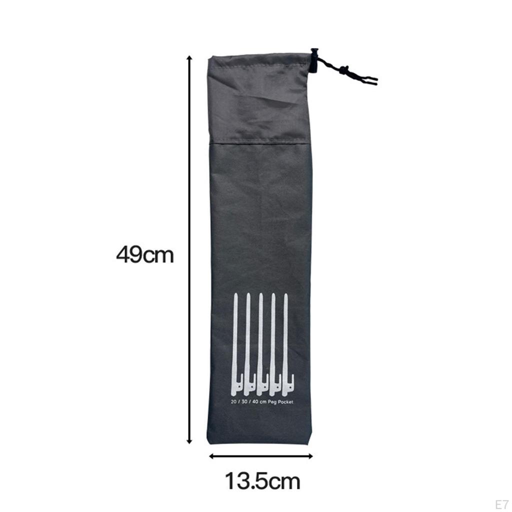 Tent Stakes Storage Bag Camping Tool Lightweight Case Peg Nails for Gardening
