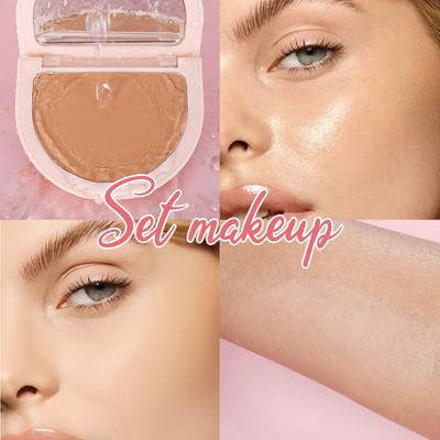 Пудра для фиксации макияжа, контроль жирности, водостойкая, пуховки, осветляет кожу, компактная пудра для основы, мягкая, безупречная, сухая пудра, палетка для контуринга, макияж