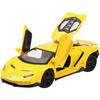 1/32 сплав, коллекционный желтый Lambor LP770-4, игрушечная машина с откатным механизмом, литая под давлением модель автомобиля со светом и звуком
