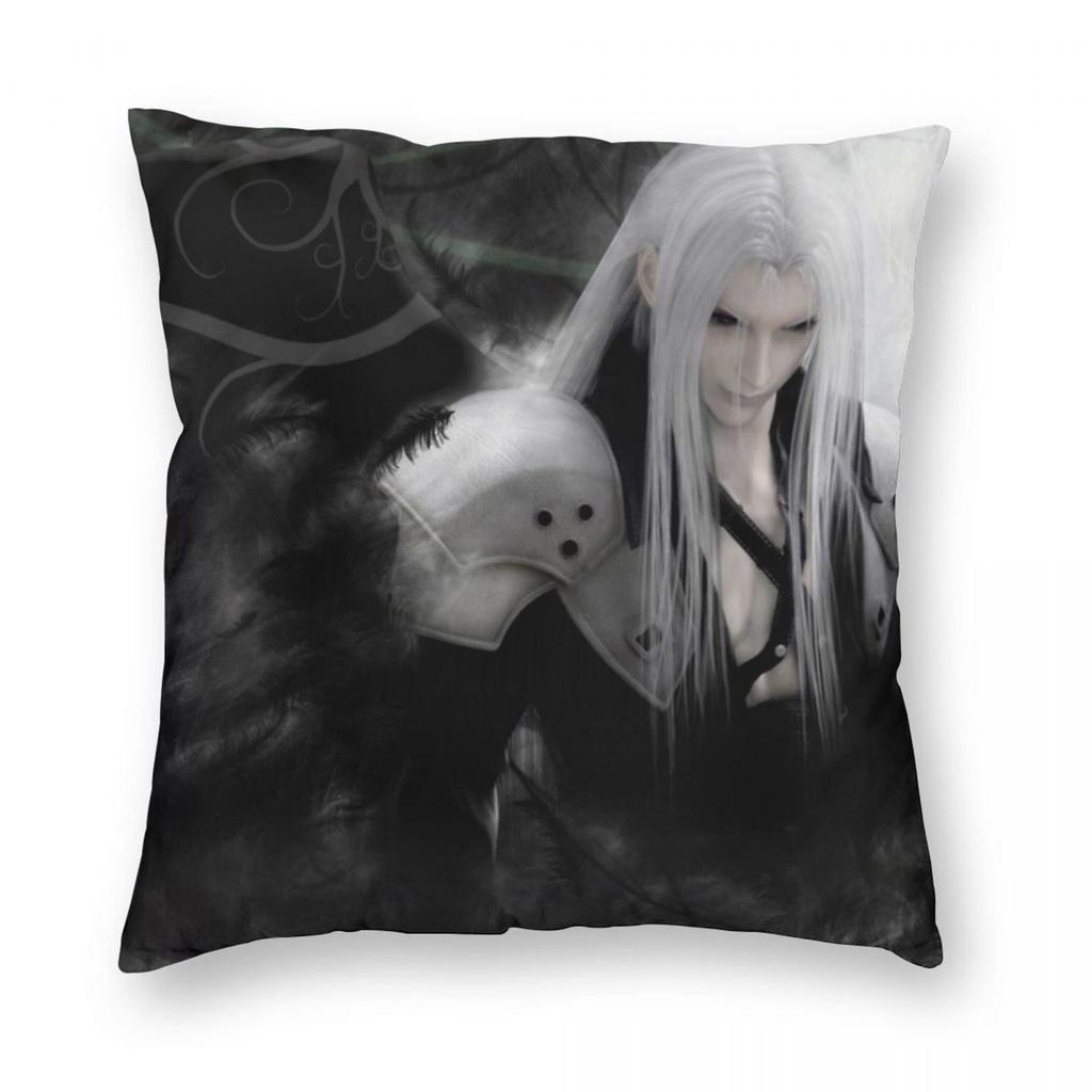 Final Fantasy Sephiroth Square Pillowcase Polyester Linen Velvet Printed Zip Decor Pillow Case Car Cushion Case