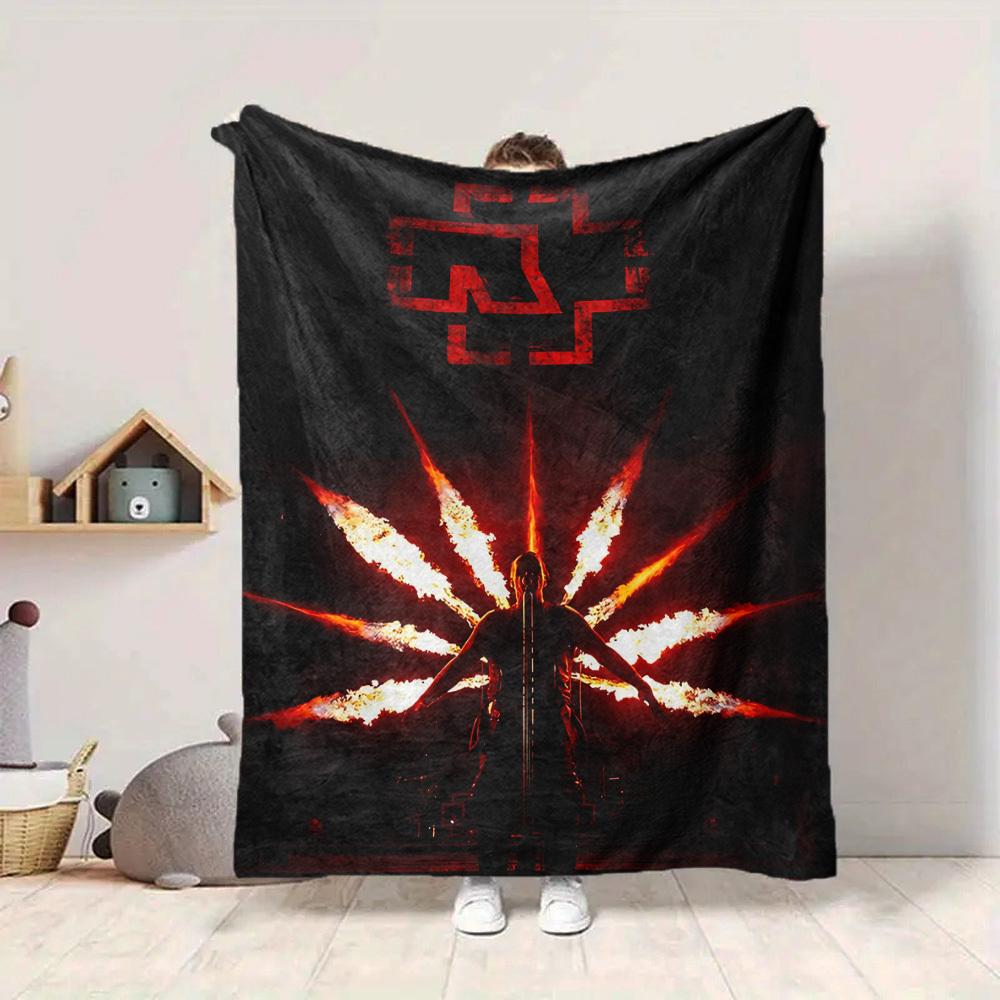1 шт. Фланелевое одеяло Rammstein, Мягкое, Приятное для кожи, С цифровой печатью, Различные размеры в наличии для семьи, друзей, на день рождения