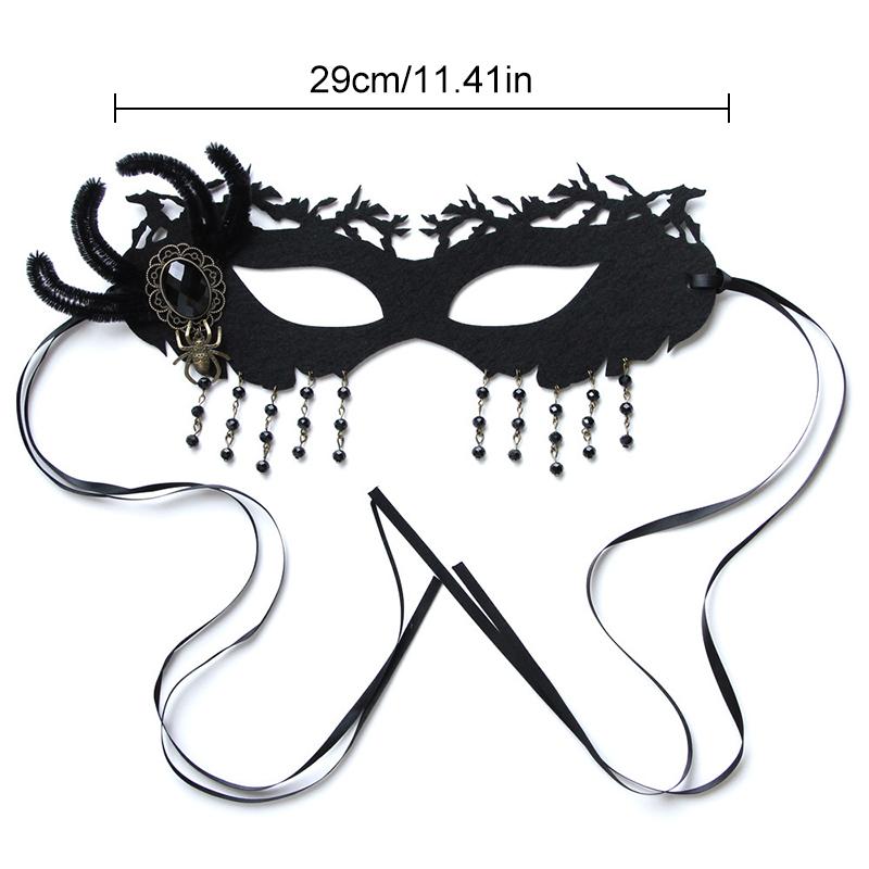 Halloween Spider Eye Masks Half Face Felt Cosplay Fancy Dress Ball Party Props Supplies