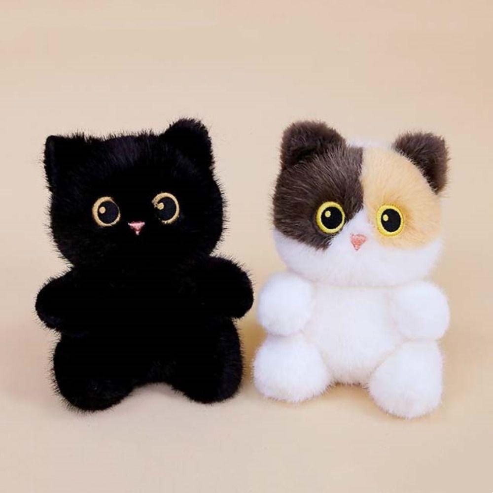 Stuffed Doll Cat Pendant Soft Cartoon Siamese Kitten Doll Lovely Cat Plush Toys Girl Boy