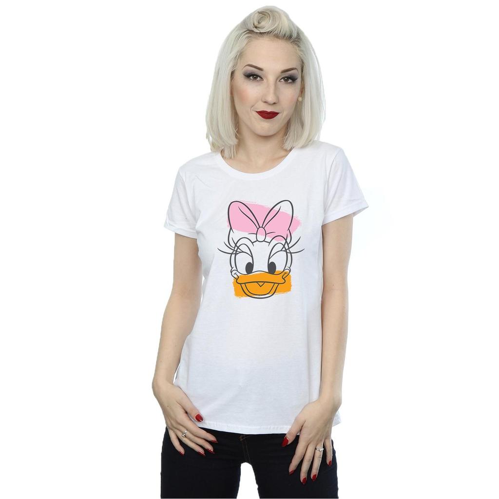 Disney Womens/Ladies Daisy Duck Head Cotton T-Shirt