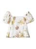 Selford Short Blouse CWFB252042 FLOWER Women's Off-the-Shoulder