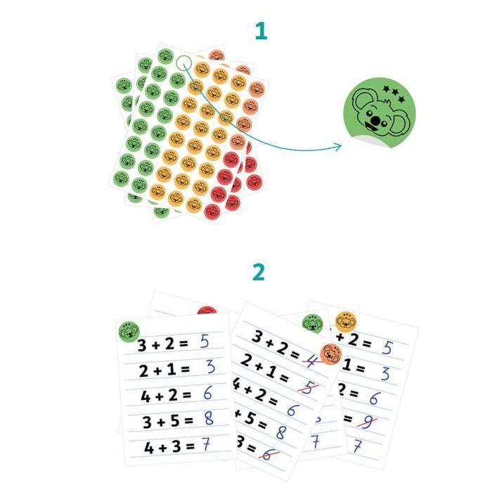 Pack de Gommettes - SODERTEX - Thème Appréciation - 576 pièces - 12 planches 17x22cm - Mixte