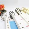 2Pcs Metal Loose Leaf Book Binder 3 Rings For Notebook Album Scrapbook Clips