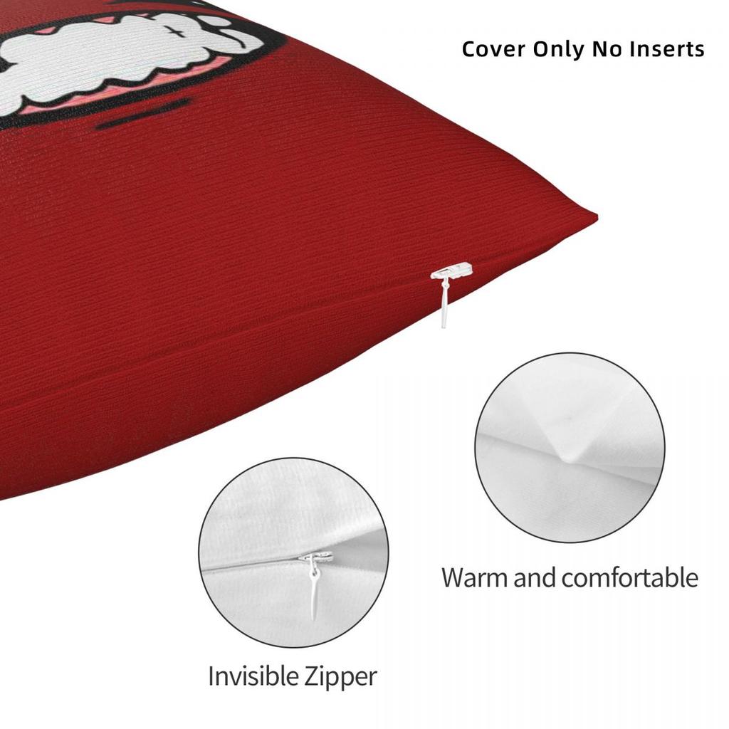 Supermeatboy Logo Super Meat Boy Logo Game Cool Hot New Fresh Red Sexy Smile Pillowcase Cushion Comfort Throw Pillow Cushions