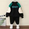 Autumn and Winter Boys' Suit Sweatpants 2pc Children's Clothing + Fleece Winter Suit Baby Boy Children's Pullover Sweatshirt