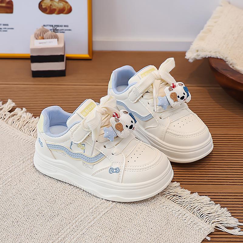 Girls Casual Board Shoes Spring Kids Fashion Sneakers Sizes 26-36 Comfortable School Walking Travel Everyday Footwear