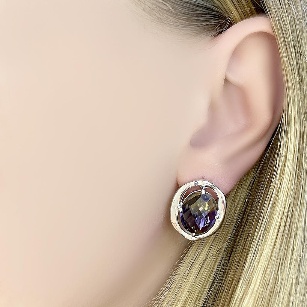 Серебряные серьги с аметрином nano 7.113ct (2111092)