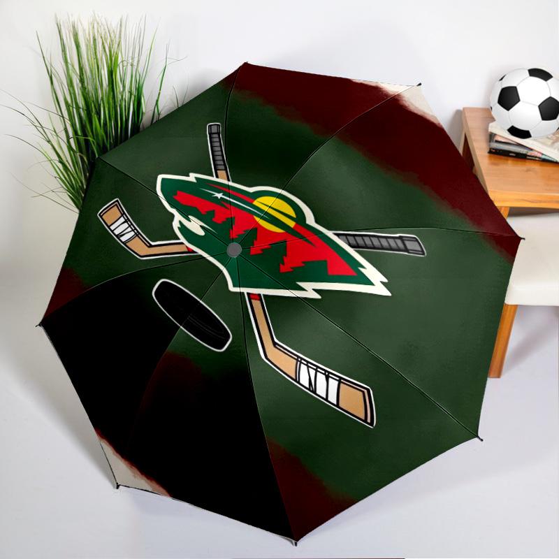Minnesota Hockey Team Umbrella 8-Frame for Travel, Camping, Casual Lightweight Portable Umbrella, Essential for Every Family Holidays Gift