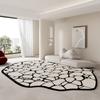 Ковер в гостиную большого размера, прикроватный коврик неправильной формы, черно-белый, в стиле минимализма, для украшения дома, ковер Alfombra