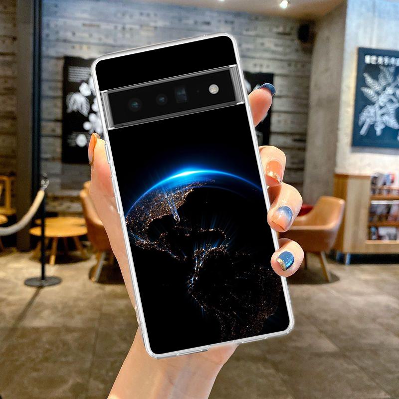 Чехол для телефона "Звезды Земли Космос" для Google Pixel 9 8 7 6 Pro XL 8A 7A 6A 5 4 5A 4A 3A XL 5G мягкий Силиконовый Прозрачный ТПУ Чехол