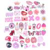 50Pcs Cartoon Pink Girls Stickers Diy Suitcase Laptop Guitar Bicycle Car Decals
