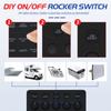 DaierTek 5 Gang Boat Switch Panel Waterproof Car Switch Panel 2.4A Dual USB Port 12V Outlet Digital Voltmeter Blue LED For Auto