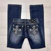 DRIPX Y2K Новое Возрождение Мужские Джинсы Листва Bootcut Женские Готический Синий Деним Вышивка Карман Хип-Хоп Харадзюку Широкие Брюки Уличная Одежда