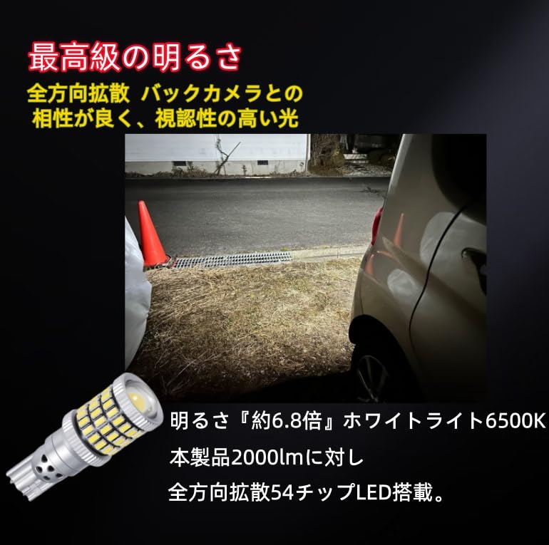 Светодиодный задний фонарь HADUDU T16, Взрывной свет, 2 000 Лм, 54 ряда чипов 3014, Встроенный