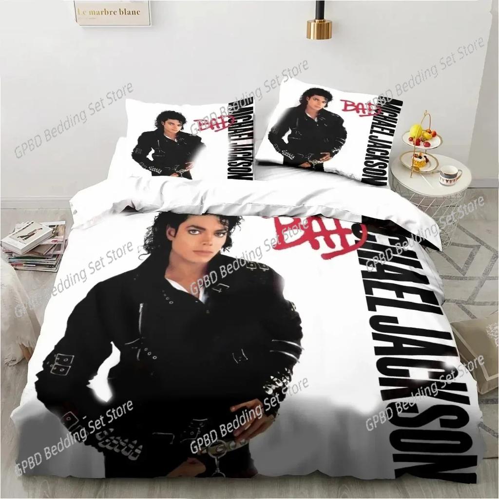 3D Printing Michael Jackson Comfortable Duvet Quilt Cover Pillowcase Bedding Set Children Bedroom Decoration Home Textile