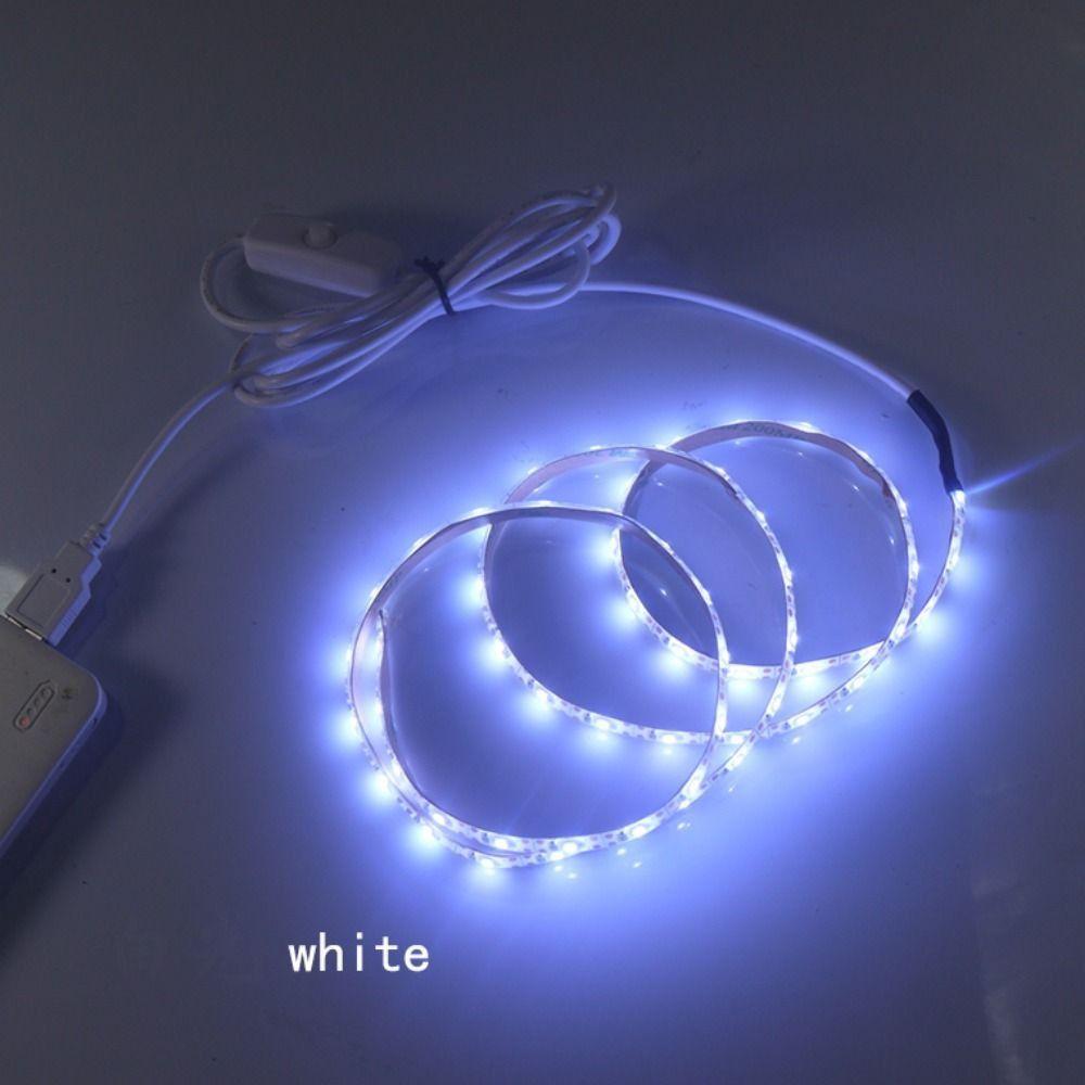 1 шт. DC 5 В USB Светодиодная лента Белый Теплый белый SMD 2835 Светодиодная гирлянда Новая светодиодная гирлянда Фон для ТВ
