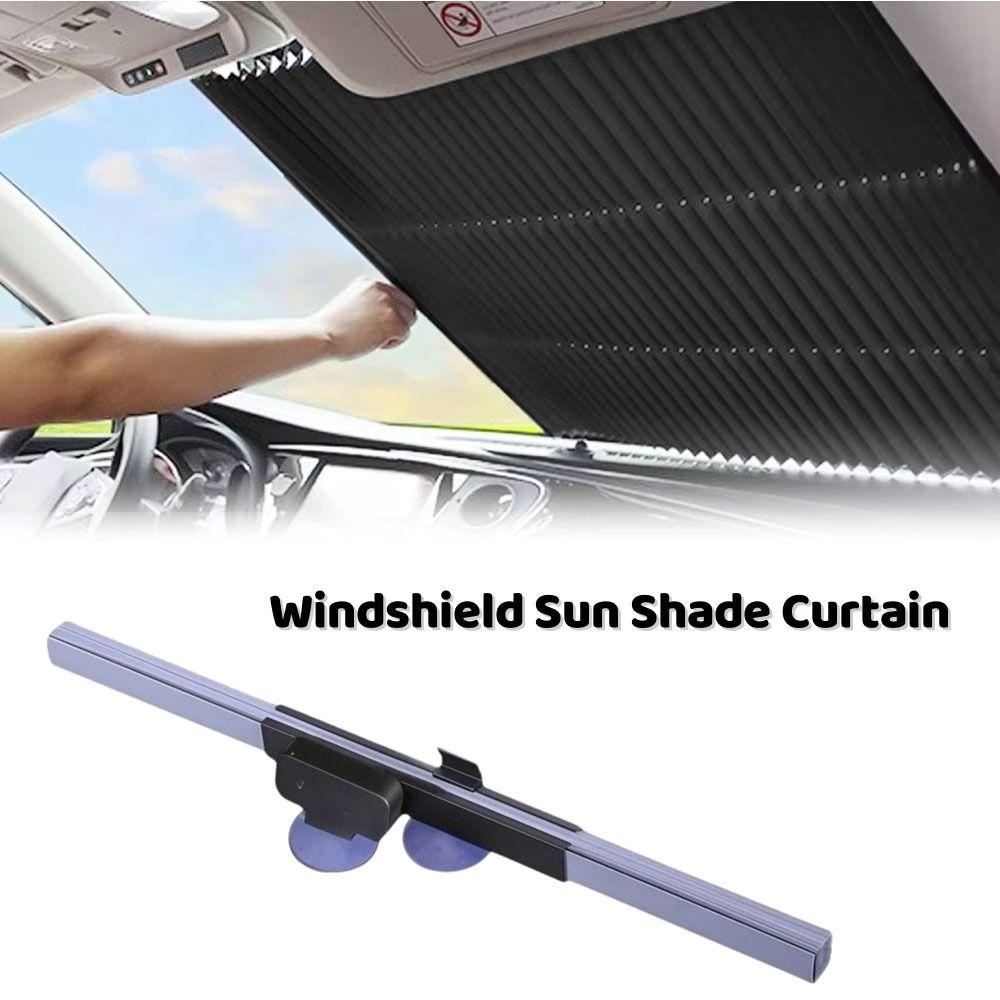 Retractable Set Car Sunshade Automatic Telescopic Windshield Sun Shade Auto Parasol UV Blocking