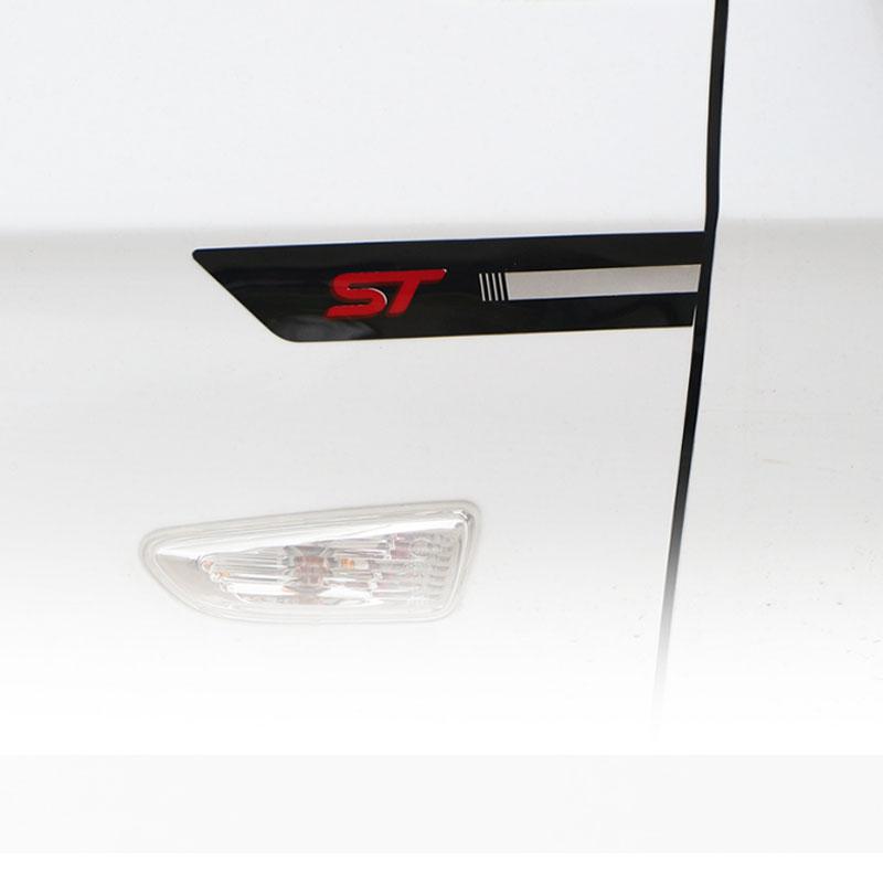 Car ST Side Fender Sticker Fit for Ford Focus 2 3 4 MK2 MK3 Fiesta Mondeo Escape Kuga EcoSport Explorer Edge Fusion