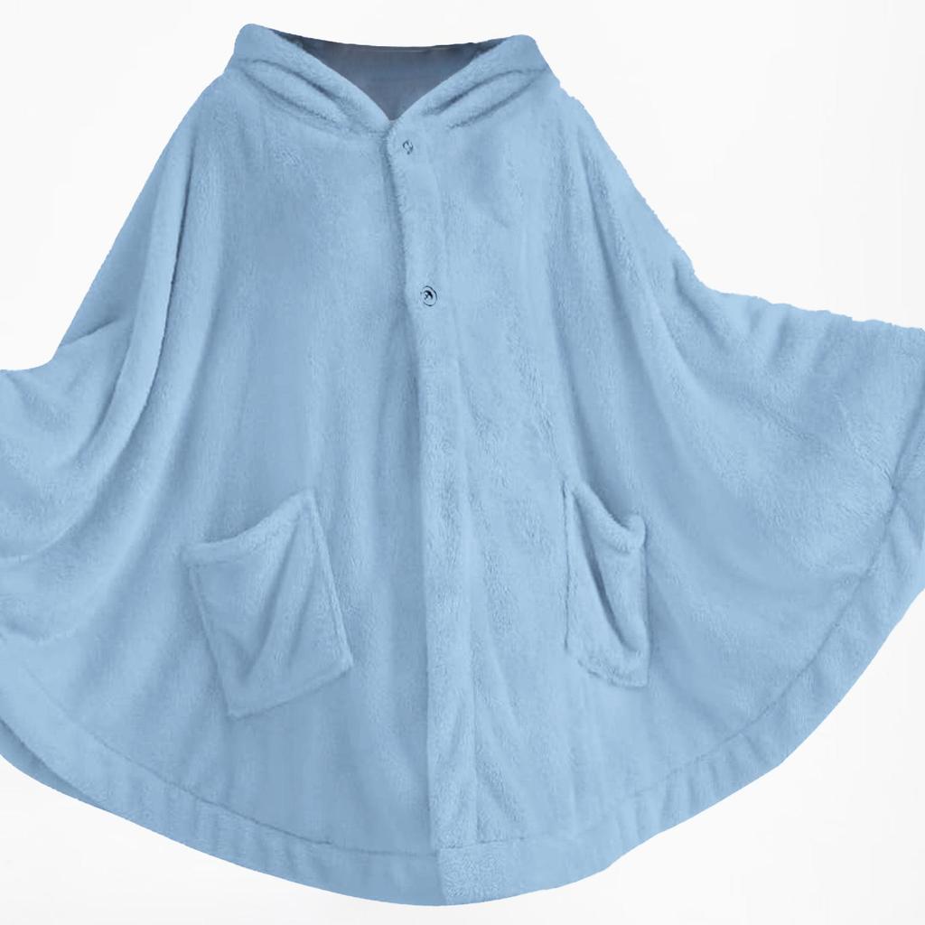 Женский махровый халат с капюшоном - Впитывающий, Не линяющий, Шерстяной длинный халат