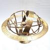 Nautical Big Brass Armillary Sphere World Globe Rosewood Base Home Decorative