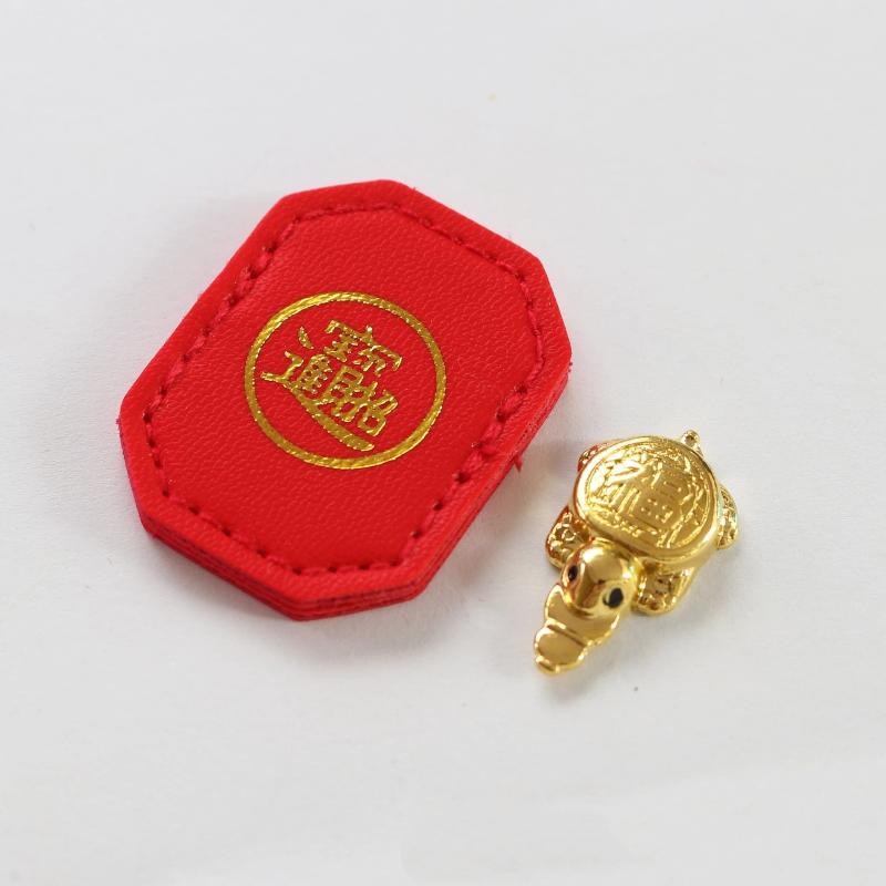 Fengshui Lucky Turtle Wallet Charm Money-biting Turtle Ornaments Decor For Longevity Protection & Financial Stability·