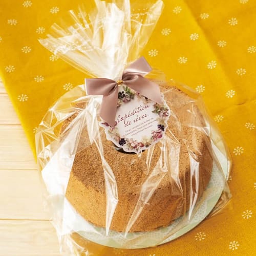 HEADS RO-OG3 Romantic Sweet Food-Safe Bags, 21.5 x 46 x 20cm, IPP Gusset Bags, Made in Japan, for Chiffon Cake and Panettone, 50 Bags