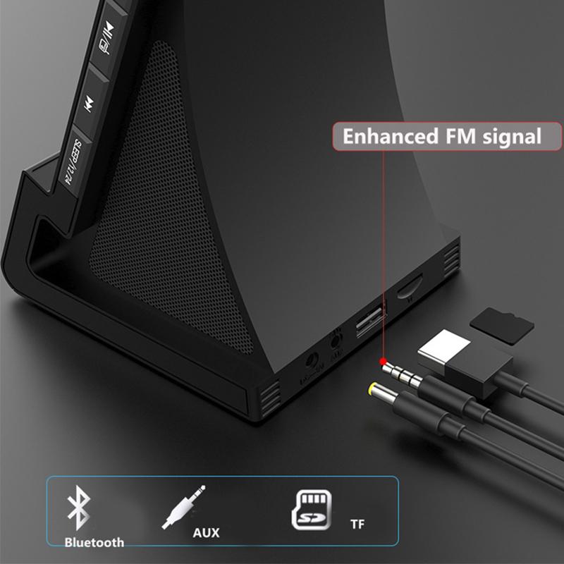 Многофункциональный Bluetooth FM-радио Будильник Динамик Мобильный телефон Беспроводное зарядное устройство Mp3-плеер