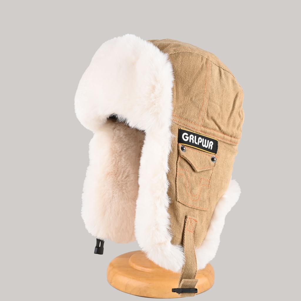 Хлопковые шапки мужские и женские зимние утолщенные термошапки с ушками для велоспорта и электромобилей, ветрозащитные лыжные шапки-ушанки