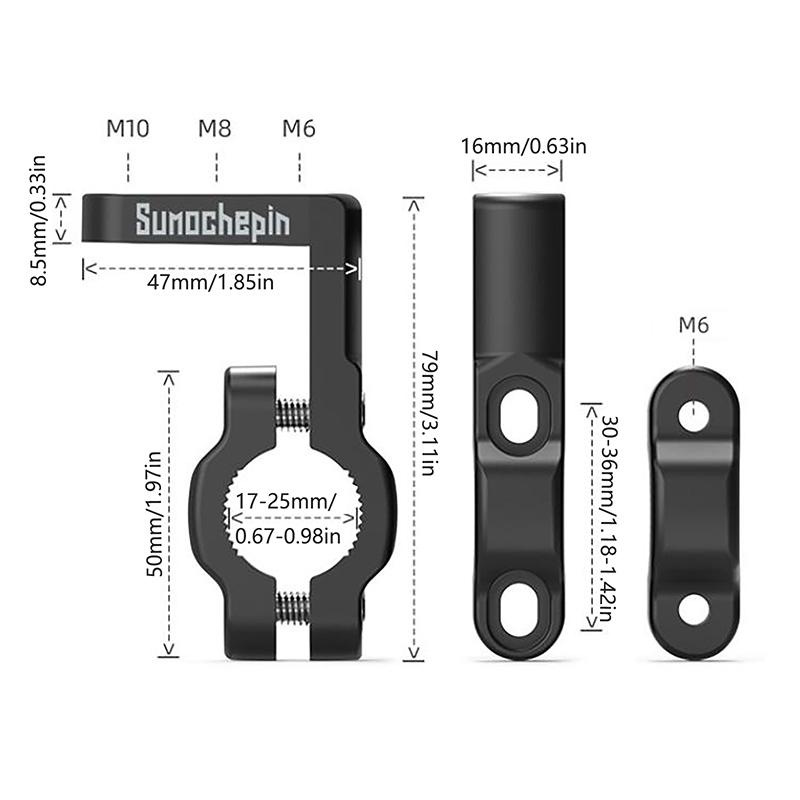 Алюминиевое мотоциклетное крепление на руль Держатель для мотоциклетных аксессуаров Мотоциклетные аксессуары для дополнительных аксессуаров