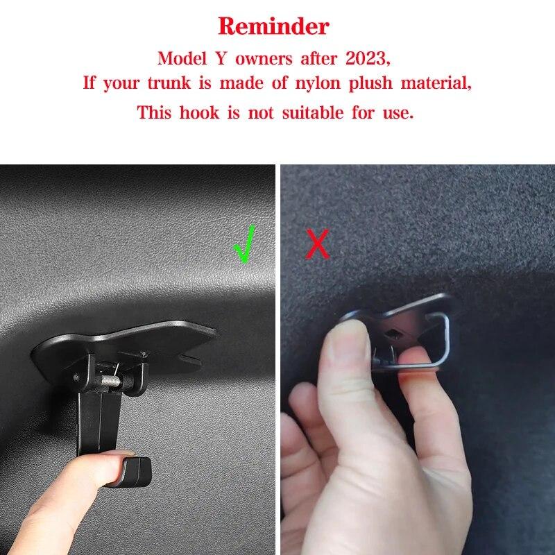 For Tesla Model Y 2022 Car Rear Trunk Retractable Hook Auto Modification Accessories ABS Trunk Storage Holder Hook 1 Pcs