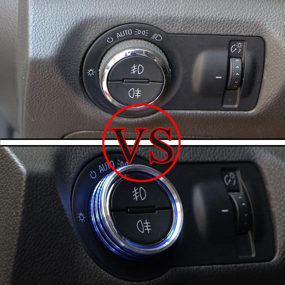 For Chevrolet Chevy Cruze 2009 - 2014 Head Light Switch Button Ring Lamp Adjust Knob Sticker Cover Trim Interior Accessories