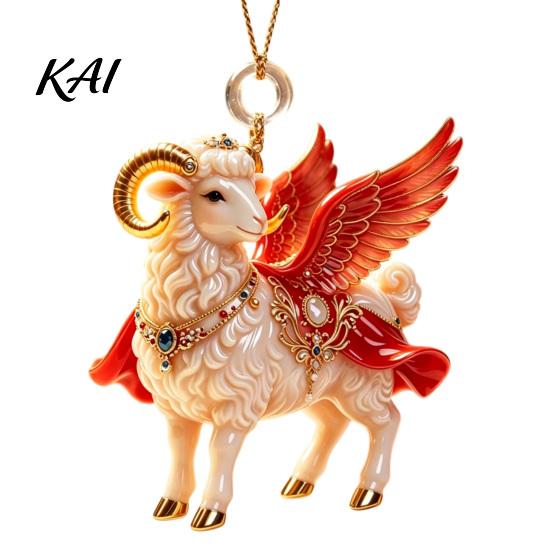 Seasonal Party Favors 2D Flat Christmas Sheep Hanging Ornament with Lanyard, Acrylic Tree Decorations Pendant for Home Festive Decor And Keepsake