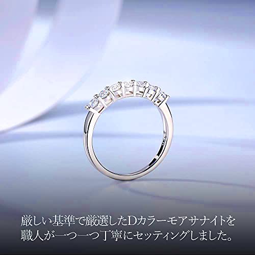 [Takeda Jewelry] Элегантное полуобручальное кольцо с семью муассанитами по 0,56 карата, шириной 2,5 мм, изготовлено из стерлингового серебра 925 пробы, идеально подходит для подарков и A