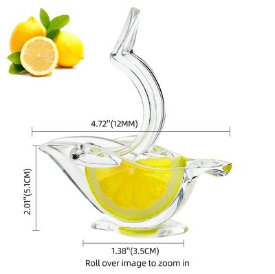 Соковыжималка для лимона, ручная соковыжималка с милой птицей, соковыжималка для фруктов, в форме птицы, прозрачная простая соковыжималка для фруктов, соковыжималка для цитрусовых, апельсина, лимона