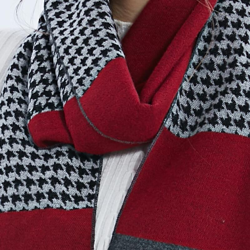 ELSYALN A-D3011 Patterned Winter Scarf