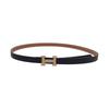 HERMES H010614UC06 75 ремень золотой/черный Swift/Epsom Женский