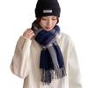Women's Winter Plaid Scarf Versatile Color Blocked Scarf
